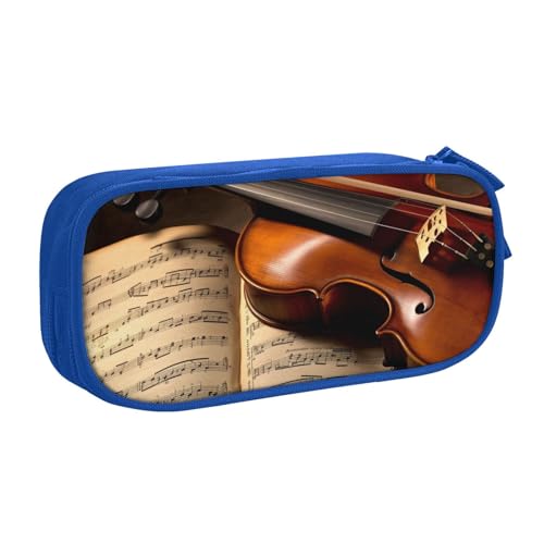 ULKMFFCF Federmäppchen für Violine und Buch, bedruckt, Schwarz – niedliche Schüler-Schreibwaren-Tasche mit Reißverschluss für Schule, Büro, Reisen und Make-up, blau, Einheitsgröße, Schulranzen ULKMFFCF Federmäppchen für Violine und Buch, bedruckt, Schwarz – niedliche Schüler-Schreibwaren-Tasche mit Reißverschluss für Schule, Büro, Reisen und Make-up, blau, Einheitsgröße, Schulranzen von ULKMFFCF