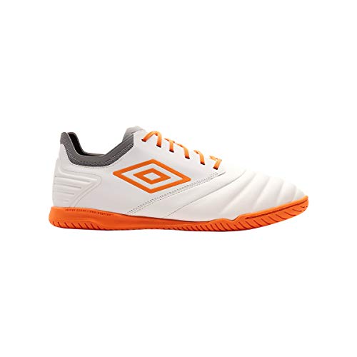 UMBRO Tocco Club Indoor Fußballschuh Herren weiß/orange, 10 UK - 45 EU - 10.5 US von UMBRO