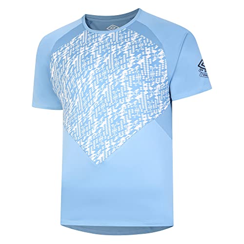 Umbro Herren Pro Training Graphic Jersey T-Shirt, hellblau, L von UMBRO