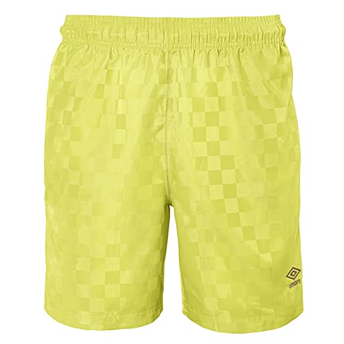 Umbro Herren Schachbrett Shorts, Sunny Lime/Burnt Olive, Large von UMBRO