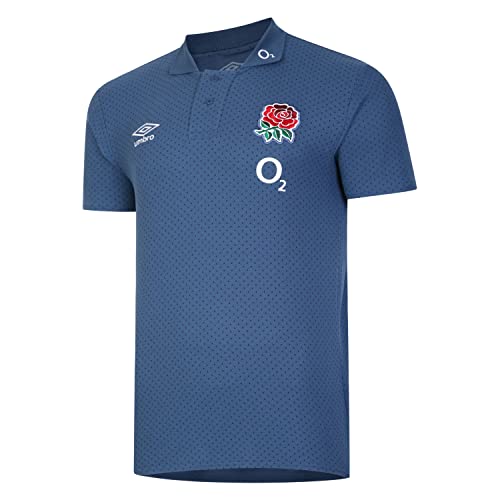 Umbro Männlich England CVC (O2) Polo, Blau (Ensign Blue), M von UMBRO