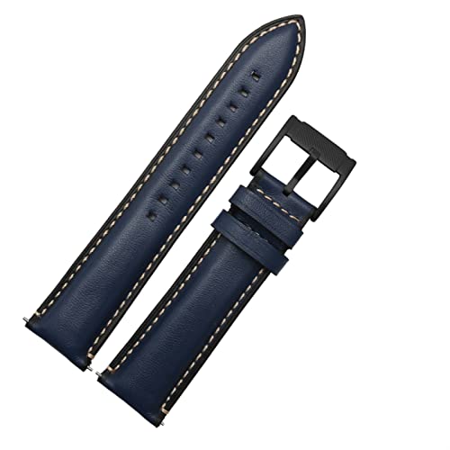 UMCNVV Uhrenarmband aus echtem Leder mit Schnellentriegelung für Fossil FTW1114 4016ME3110 FS5436 24 20 22 mm Uhrenarmband für Huawei Pro 2 Gear S2 S3, 22 mm, Achat von UMCNVV