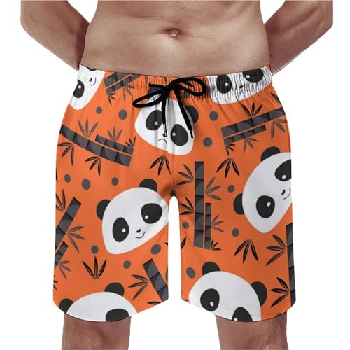 UMENG Badehose Herren Panda Swim Trunks Schnelltrocknend Badeshorts Schwimmhose Boardshorts Mit Kordelzug M von UMENG