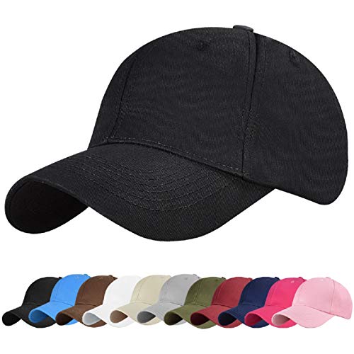 UMIPUBO Baseball Cap Outdoor 6 Panel Unisex Basecap Klassisch Sport Mütze Lässig Baseballkappe (schwarz) von UMIPUBO