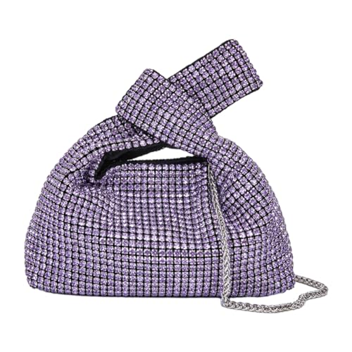 UMREN Clutch-Geldbörse mit Strasssteinen für Damen, glitzernde Strasssteine, Abend-Handtasche, Kristall-Clutch, Diamant-Crossbody-Tasche, A#lavendel, UMEB096 von UMREN