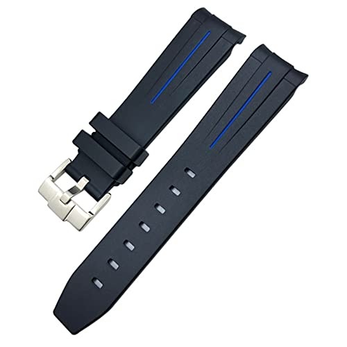 UNCASO Gummi-Uhrenarmband für Omega Sxwatch, Seamaster, Speedmaster, Planet, Ocean, Tissot, gebogenes Ende, 18 mm, 19 mm, 20 mm, 21 mm, 22 mm, 22 mm, Achat von UNCASO