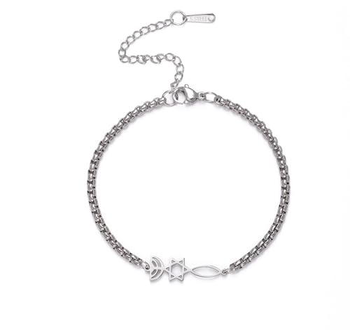 UNIFT Jüdischer Davidstern Kerzenleuchter-Armband für Frauen, Edelstahl, Retro, Israel, Kerzenständer, Davidstern, Armbänder, Chanukka-Schmuck, one size, Ohne Edelstein UNIFT Jüdischer Davidstern Kerzenleuchter-Armband für Frauen, Edelstahl, Retro, Israel, Kerzenständer, Davidstern, Armbänder, Chanukka-Schmuck, one size, Ohne Edelstein von UNIFT