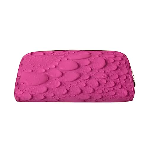 UNIOND Farbiges wasserbedrucktes Federmäppchen, tragbar, Leder, Stifteetui, wasserdicht, Reise-Make-up-Tasche für Arbeit, Büro, Urlaub, gold, Einheitsgröße, Federmäppchen von UNIOND