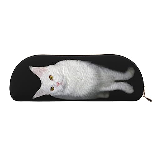 UNIOND Katzen Bedruckte Leder Bleistift Tasche Tragbare Bleistift Fall Kleine Make-up Tasche Mit Reißverschluss für Reisen Büro Zuhause, gold, Einheitsgröße, Federmäppchen von UNIOND