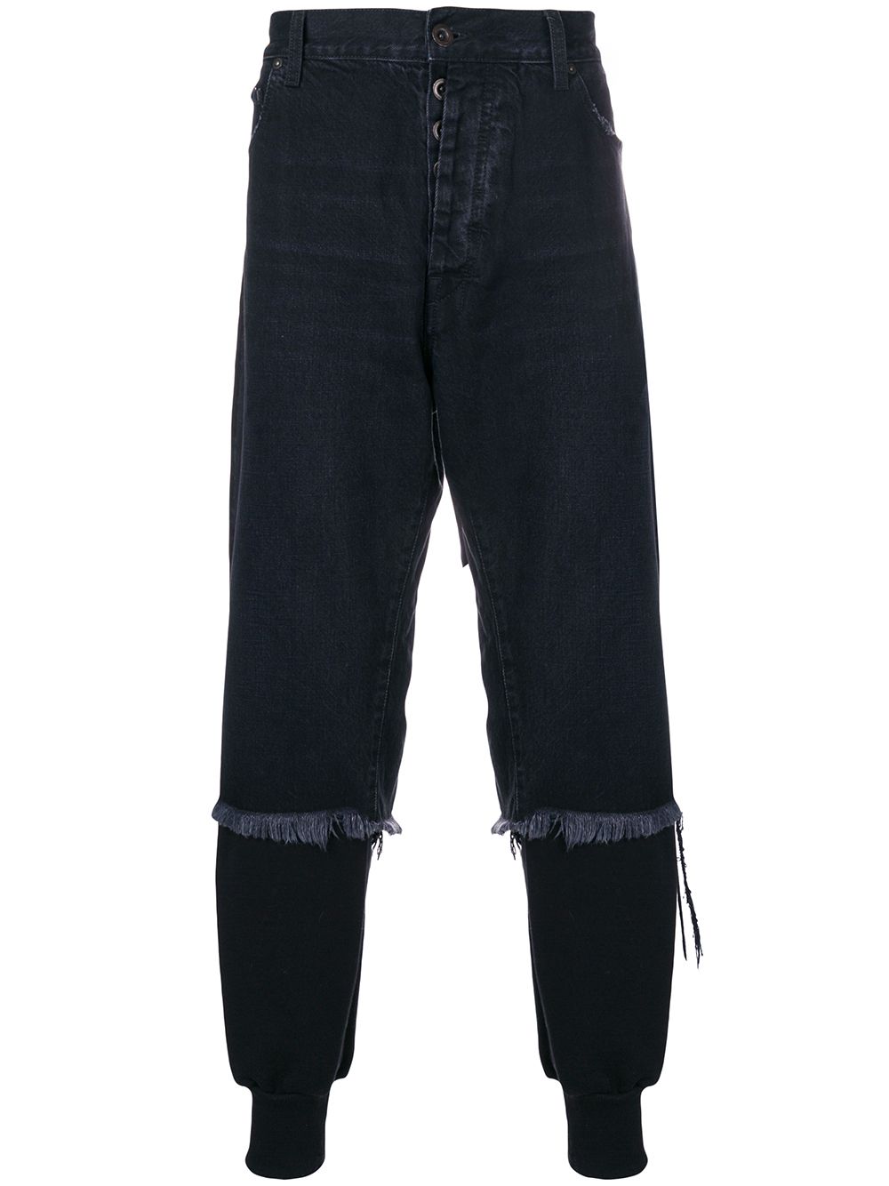 UNRAVEL PROJECT Jeans-Jogginghose im Lagen-Look - Schwarz von UNRAVEL PROJECT