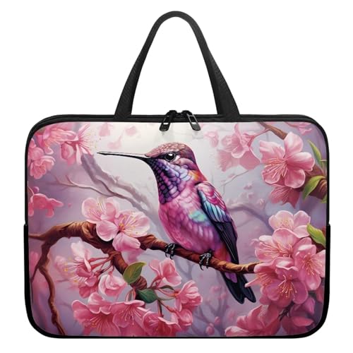 UOIMAG Kolibri-Laptop-Tasche, ästhetische Laptop-Hülle für Damen, für Arbeit, Business, Größe L von UOIMAG