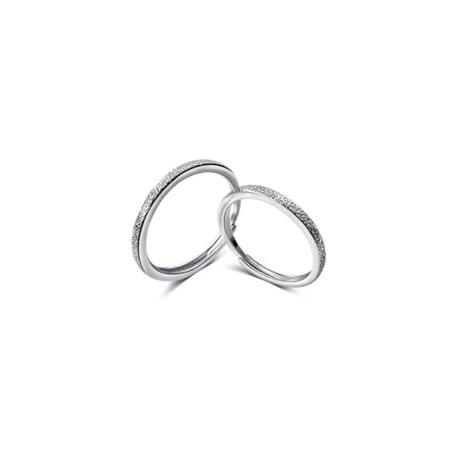 Charm-Ringe Für Paare, Passende Ringe Für Damen Und Herren - Modische, Mattierte Steinstruktur, Offener Ring, Verstellbare Eheringe, Exquisiter Ewigkeitsring, Schmuckzubehör, Geschenk, Ein Paar Ri von UOMSKTY