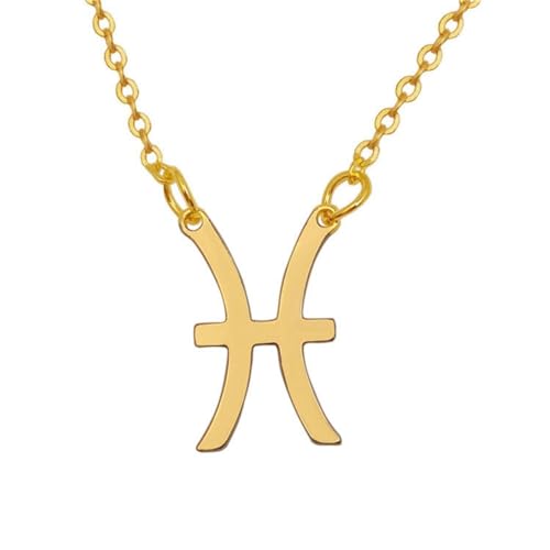 UOMSKTY Sternzeichen-Anhänger-Halskette Für Damen Und Herren – 12 Sternbild-Symbol-Halskette,Geschenk Für Mutter,Liebhaber,Freundin,Ehefrau,Tochter,Verstellbare Kette,Horoskop-Halsketten,Psc,50 Cm von UOMSKTY