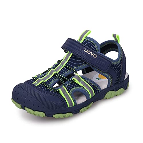 UOVO Jungen Sandalen Trekking Wandern Kinder Sandalen Outdoor Geschlossene Zehe Sandalen Sportliche Sommerschuhe Blau 24 von UOVO