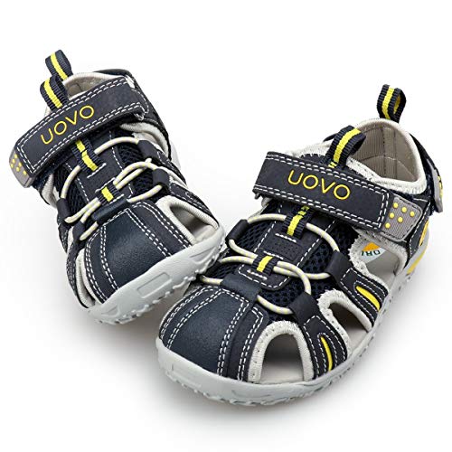 UOVO Jungen Sandalen Trekking Wandern Kinder Sandalen Outdoor Geschlossene Zehe Sandalen Sportliche Sommerschuhe Blau 24 von UOVO