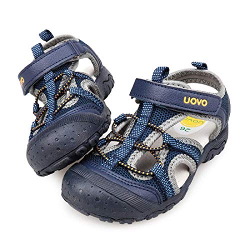 UOVO Sandalen Jungen Trekking Wandern Kinder Sandalen Outdoor Geschlossene Zehe Sandalen Sportliche Sommerschuhe Blau 29 von UOVO