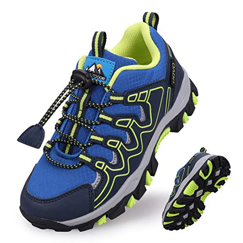 UOVO Turnschuhe Jungen Wanderschuhe Sneakers Kinder Trekking Schuhe Outdoor Sportschuhe Laufschuhe Blau 27 von UOVO