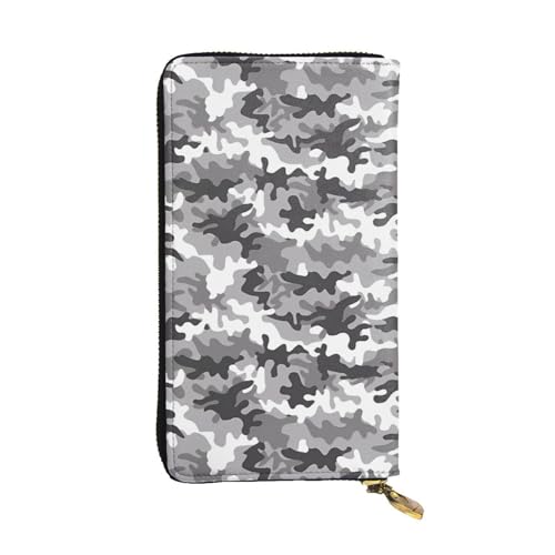 Digital Camo Unisex Leder Reißverschluss Geldbörse Kosmetiktasche für Party Reise Urlaub Geschenke, Schwarz , Einheitsgröße von UPIKIT