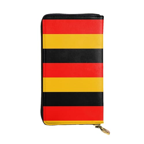 Unisex-Geldbörse mit Deutschland-Flagge, Leder, Reißverschluss, Kosmetiktasche für Party, Reisen, Urlaub, Geschenke, Schwarz , Einheitsgröße von UPIKIT