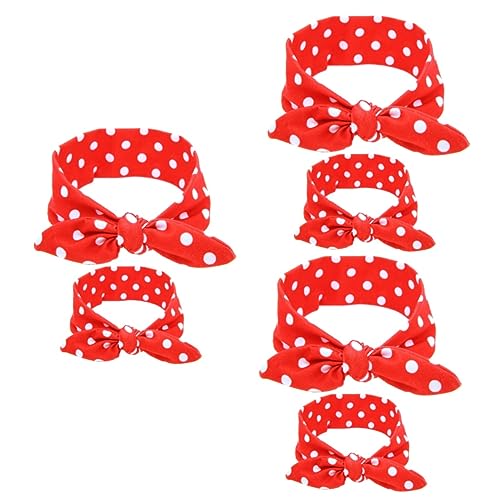 UPKOCH 3St kopftuch kinder haarschmuck haarschmuck -Stirnband Haarbänder für Babys Babyanzug Turban Haarband Kopftuch für Kleinkinder Plaid Schal einstellen Kleine rot von UPKOCH