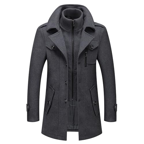 UPOI Wintermantel Herren Slim Fit Zweiteiliger Mantel für Business Freizeit Wollmantel mit Stehkragen Peacoat Warmer Integrierter Innenjacke Kurzmantel Herrenmäntel UPOI Wintermantel Herren Slim Fit Zweiteiliger Mantel für Business Freizeit Wollmantel mit Stehkragen Peacoat Warmer Integrierter Innenjacke Kurzmantel Herrenmäntel von UPOI