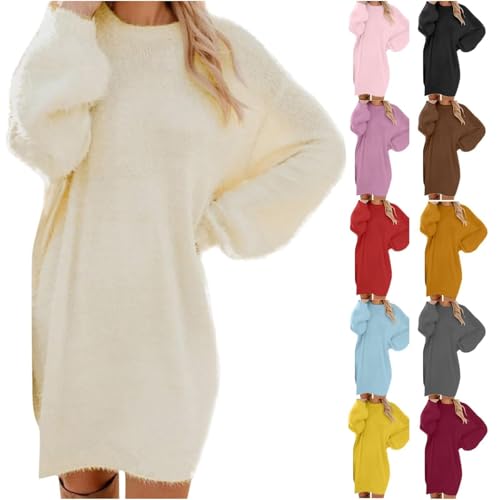 Women's Long Jumper Oversize Sweatshirt Dress Loose Long Sleeve Winter Dress with Bat Warm Jumper Dress Beautiful Sweaters Casual Round Neck Elegant Pullover Fashionable Shirt Dress Women's Long Jumper Oversize Sweatshirt Dress Loose Long Sleeve Winter Dress with Bat Warm Jumper Dress Beautiful Sweaters Casual Round Neck Elegant Pullover Fashionable Shirt Dress von UPOI