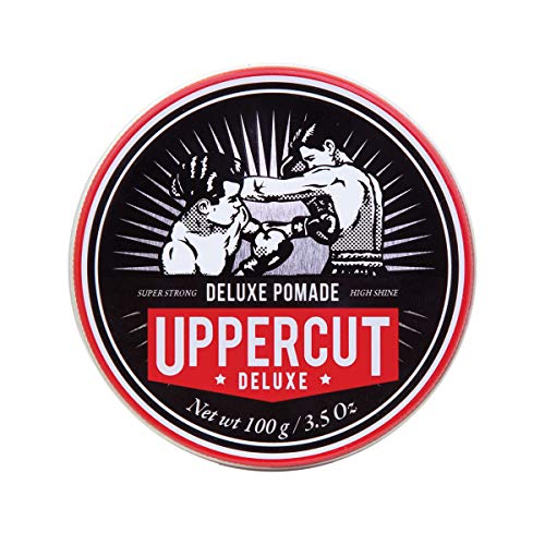 Uppercut Deluxe, Deluxe Pomade, High Shine and Strong Hold for Men, Starker Halt und hoher Glanz Pomade Herren, Pomade Wasserbasiert zur Klassischer Looks, 100g von UPPERCUT DELUXE