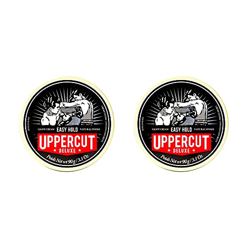 Uppercut Deluxe Easy Hold Hair Putty For Men, Light Hold, Natural Finish Water-Based Pomade For Men Washes Out Easily 2 x 90g von UPPERCUT DELUXE