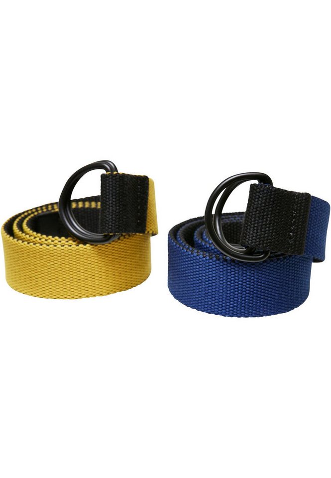 URBAN CLASSICS Hüftgürtel Urban Classics Unisex Easy D-Ring Belt Kids 2-Pack von URBAN CLASSICS