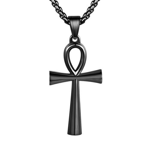 URONE Ankh Halskette Sterling Silber Ägyptische Ankh Anhänger Halskette Ankh Schmuck Geschenke von URONE