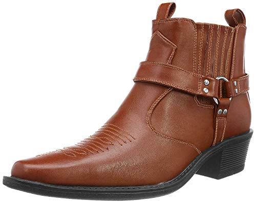 US Brass Herren Eastwood Cowboy-Stiefel/Cowboy-Stiefelette/Westernstiefel (42 EU) (Braun) von US Brass