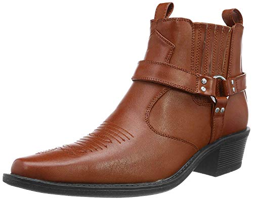 US Brass Herren Eastwood Cowboy-Stiefel/Cowboy-Stiefelette/Westernstiefel (43 EU) (Schwarz) von US Brass