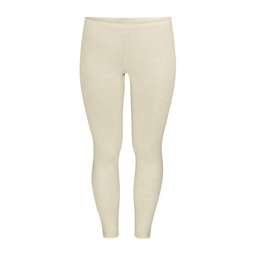 UTENOS Merino Wolle Ultra Soft Damen lange Hosen Unterhose, Natur (Ivory), 3XL von UTENOS