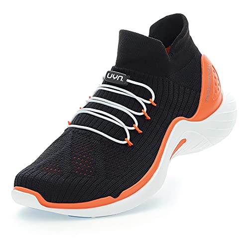 UYN Damen City Running Sneaker, Black/Orange, 40 EU von UYN