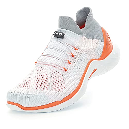 UYN Damen City Running Sneaker, White/Orange, 42 EU von UYN