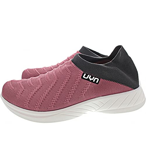 UYN Damen Sabot 3D Ribs Sneaker, Pink/Charcoal, 36 EU von UYN