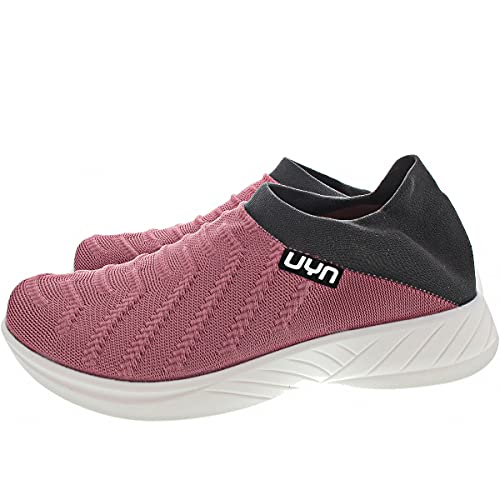 UYN Damen Sabot 3D Ribs Sneaker, Pink/Charcoal, 37 EU von UYN