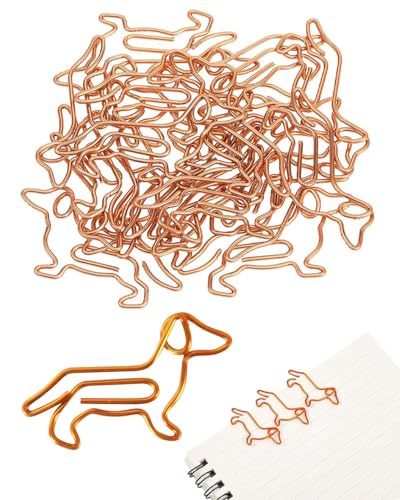 UYRVAPE 40pcs Büroklammern, Metall, buntes Tier-Design, Dackel Büroklammern, Cartoon-Lesezeichen für Büro, Schule, Notizbuch, Geschenke für Frauen, Kinder, Haustierliebhaber, Kollegen UYRVAPE 40pcs Büroklammern, Metall, buntes Tier-Design, Dackel Büroklammern, Cartoon-Lesezeichen für Büro, Schule, Notizbuch, Geschenke für Frauen, Kinder, Haustierliebhaber, Kollegen von UYRVAPE