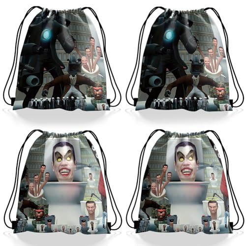 UZSXHJ Ski-bidi Drawstring Bag Kordelzug Rucksack Turnbeutel für Kinder Ski-bidi Kordelzugbeutel für Kinder Gym Bag Geschenktaschen Kindergeburtstag Tüten Jungen Mädchen Mehrfarbig von UZSXHJ