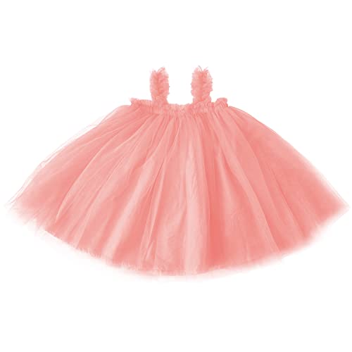 Ugitopi Baby Mädchen Kleinkind Tutu Kleid ärmellose Prinzessin Infant Tüll Kleid (B-Pink, 80) von Ugitopi