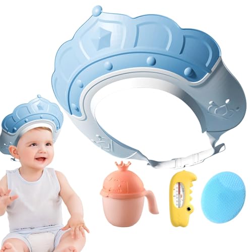 Uhngw Shampoo-Hut für Kinder, Kinder-Duschhaube - Haarwaschschutz mit Wassertemperaturanzeige und Shampoo-Becher | Shampoo-Kappe mit Shampoo-Bürste, schützt Ohren und Augen Uhngw Shampoo-Hut für Kinder, Kinder-Duschhaube - Haarwaschschutz mit Wassertemperaturanzeige und Shampoo-Becher | Shampoo-Kappe mit Shampoo-Bürste, schützt Ohren und Augen von Uhngw
