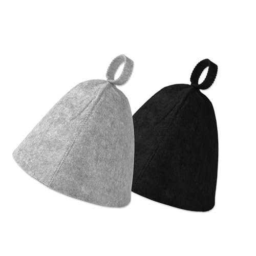 2 Stück Saunakappen Thermoschutz Hut Badehut Filzwolle Textur Reise Saunahut für Zimmer 2 Stück Saunakappen Thermoschutz Hut Badehut Filzwolle Textur Reise Saunahut für Zimmer von Uitndvyte