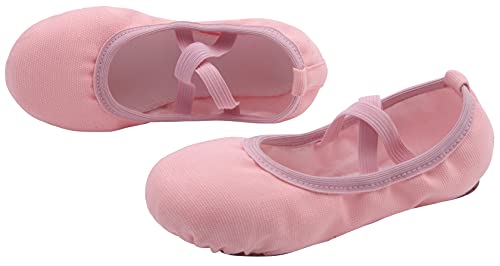 Ballettschuhe Kinder Tanzschuhe Damen Ballett Ballerina Schuhe Frauen Weich Ballettschläppchen Mädchen für Tanzen Gymnastik Pink 39 von Ulicox