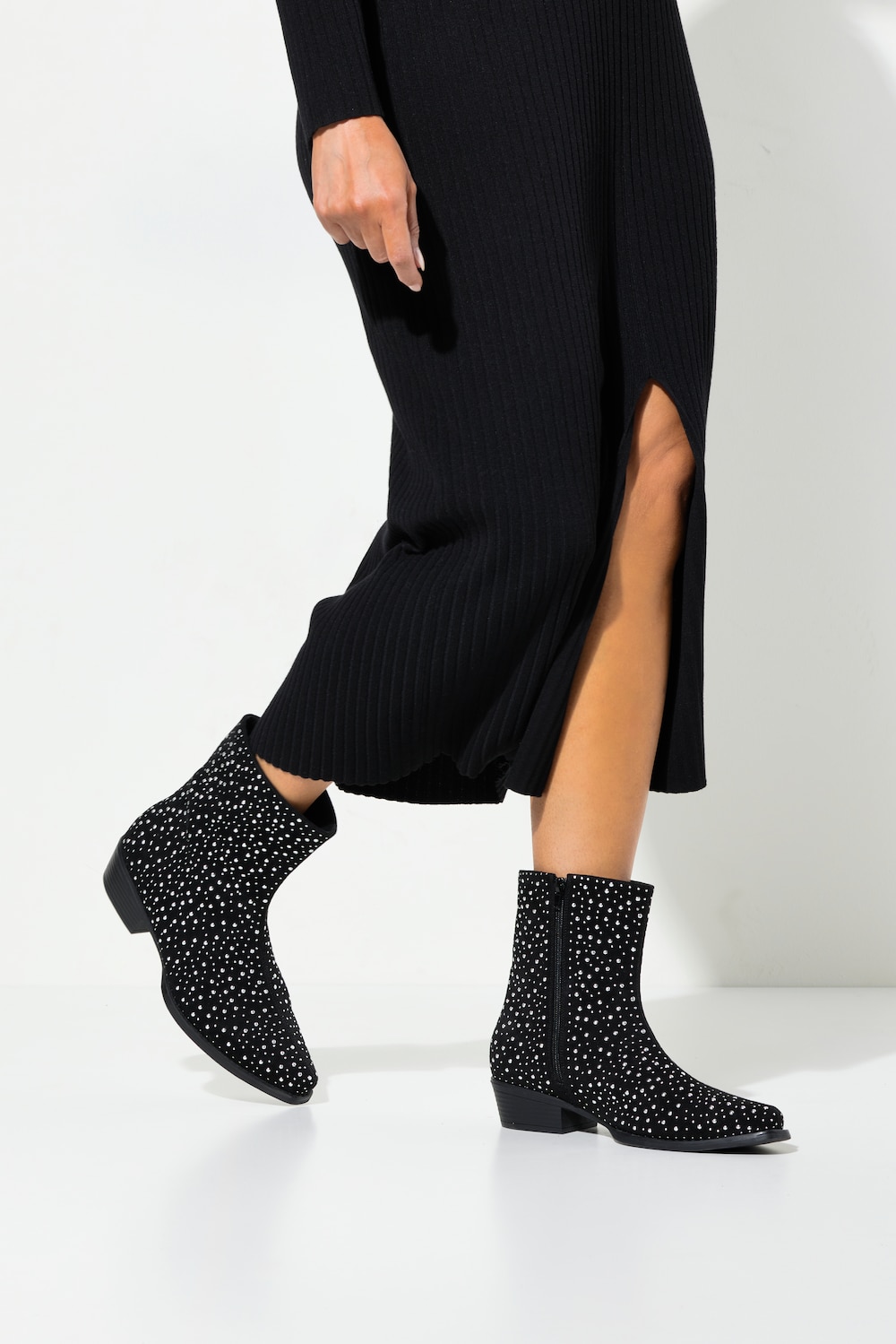 Stiefelette, Damen, schwarz, Größe: 42, Sonstige/Polyester/Elasthan, Ulla Popken Stiefelette, Damen, schwarz, Größe: 42, Sonstige/Polyester/Elasthan, Ulla Popken von Ulla Popken
