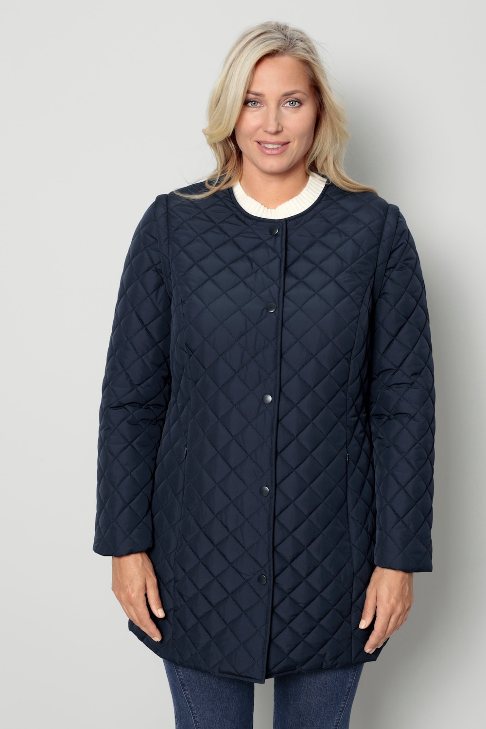 Große Größen 2-in-1-Long-Steppjacke, Damen, blau, Größe: 44, Polyester, Ulla Popken Große Größen 2-in-1-Long-Steppjacke, Damen, blau, Größe: 44, Polyester, Ulla Popken von Ulla Popken