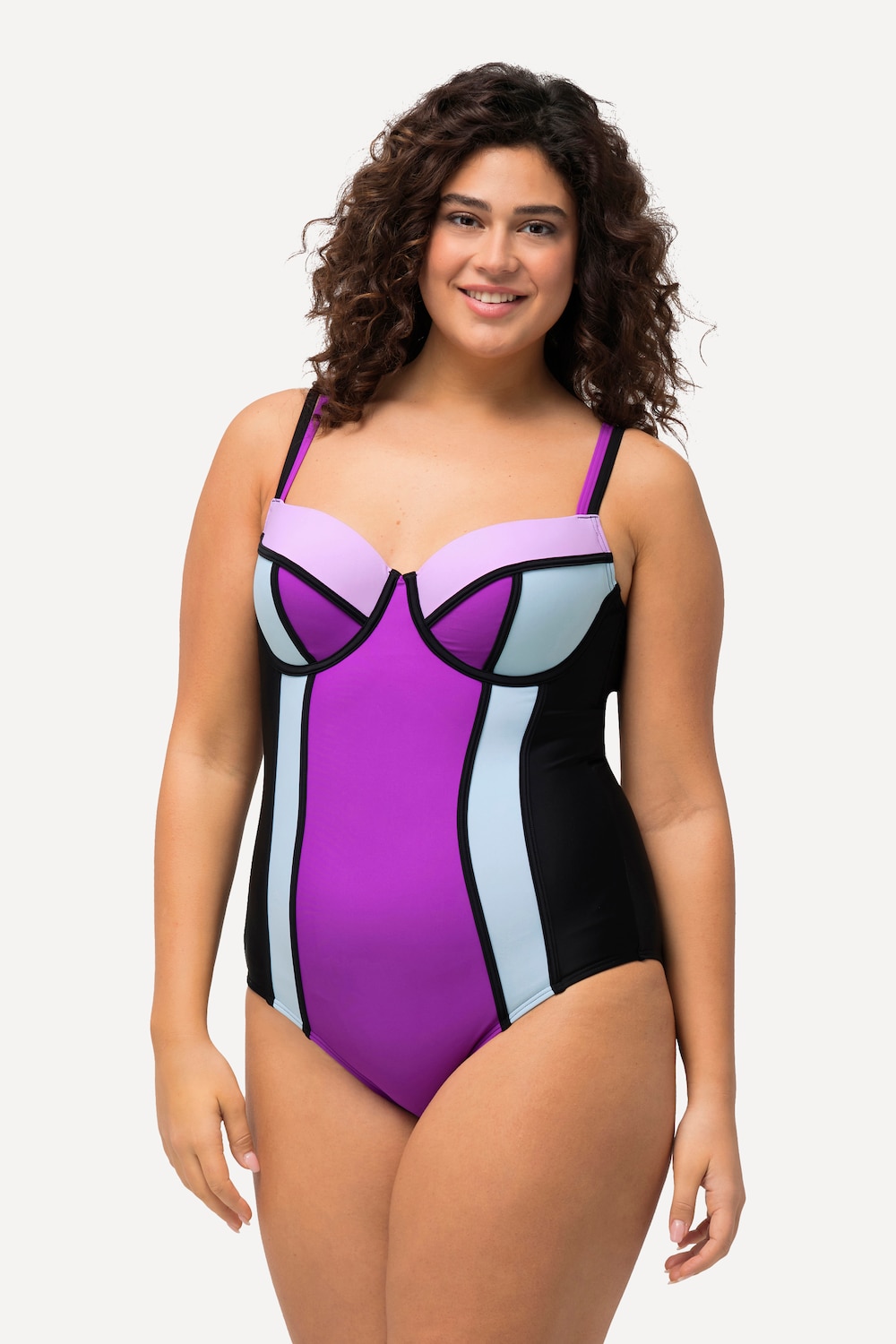 Große Größen Badeanzug, Damen, schwarz, Größe: 60, Synthetische Fasern/Elasthan, Ulla Popken Große Größen Badeanzug, Damen, schwarz, Größe: 60, Synthetische Fasern/Elasthan, Ulla Popken von Ulla Popken
