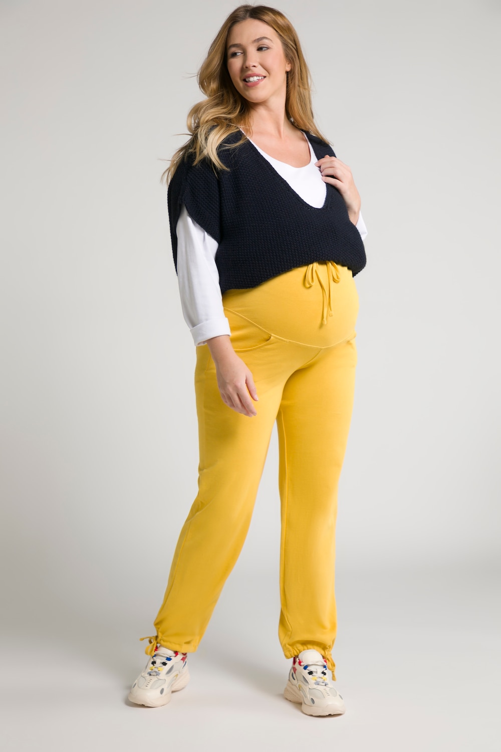 Große Größen Bellieva-Sweatpants, Damen, gelb, Größe: 42/44, Baumwolle, Ulla Popken von Ulla Popken