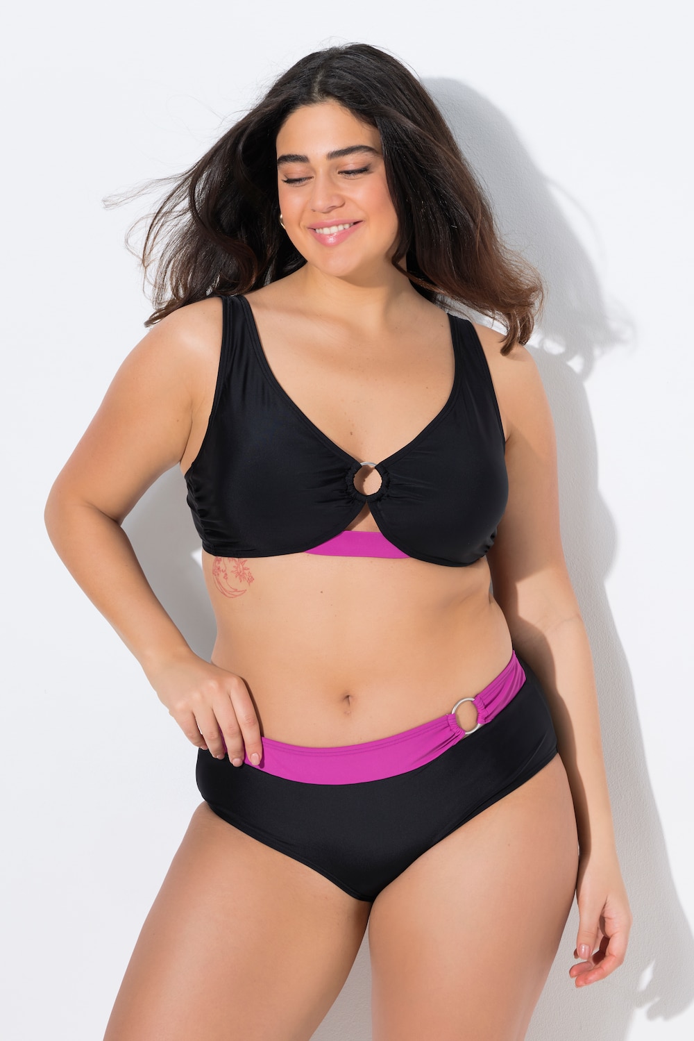 Große Größen Bikini, Damen, schwarz, Größe: 50, Synthetische Fasern/Elasthan, Ulla Popken Große Größen Bikini, Damen, schwarz, Größe: 50, Synthetische Fasern/Elasthan, Ulla Popken von Ulla Popken