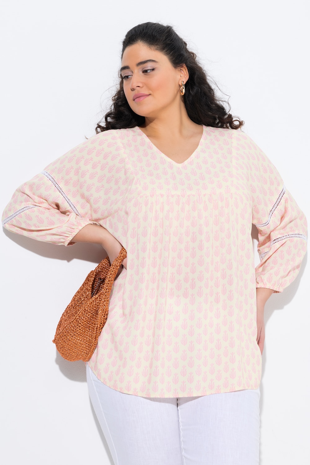 Große Größen Bluse, Damen, beige, Größe: 62/64, Viskose, Ulla Popken Große Größen Bluse, Damen, beige, Größe: 62/64, Viskose, Ulla Popken von Ulla Popken