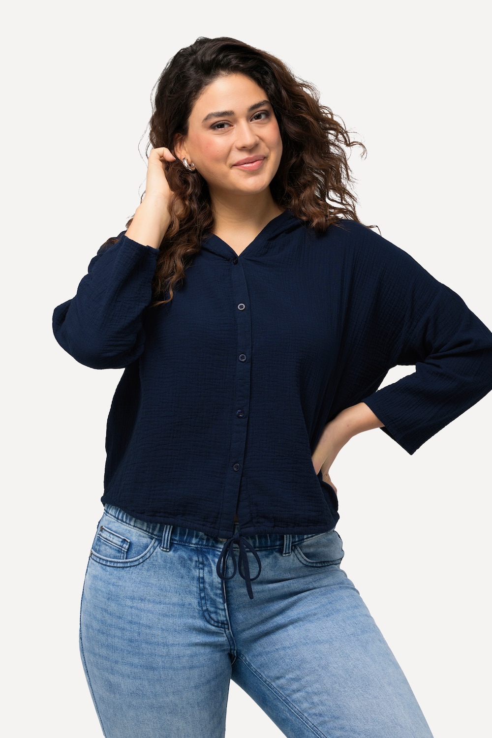 Große Größen Bluse, Damen, blau, Größe: 42/44, Baumwolle, Ulla Popken Große Größen Bluse, Damen, blau, Größe: 42/44, Baumwolle, Ulla Popken von Ulla Popken